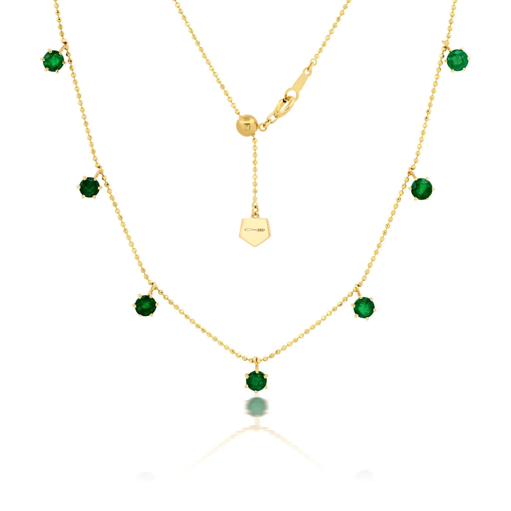2 CT Emerald Floating Necklace