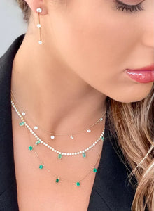 2 CT Emerald Floating Necklace