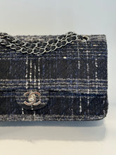 Load image into Gallery viewer, Black/Blue Tweed Double Flap
