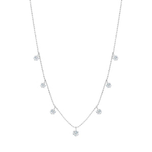Medium floating diamond necklace