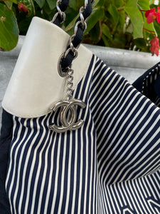 Blue and White Two-Way Bag
