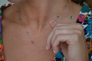 London Blue Multi Stone Necklace