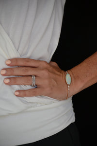 Opal and Graduated Diamond Bracelet