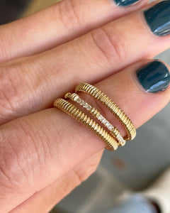 Teddi Paige Coil Pave eternity Ring