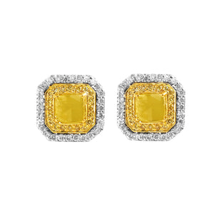 canary slice diamond earrings