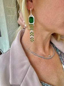 Green Helenite Earrings