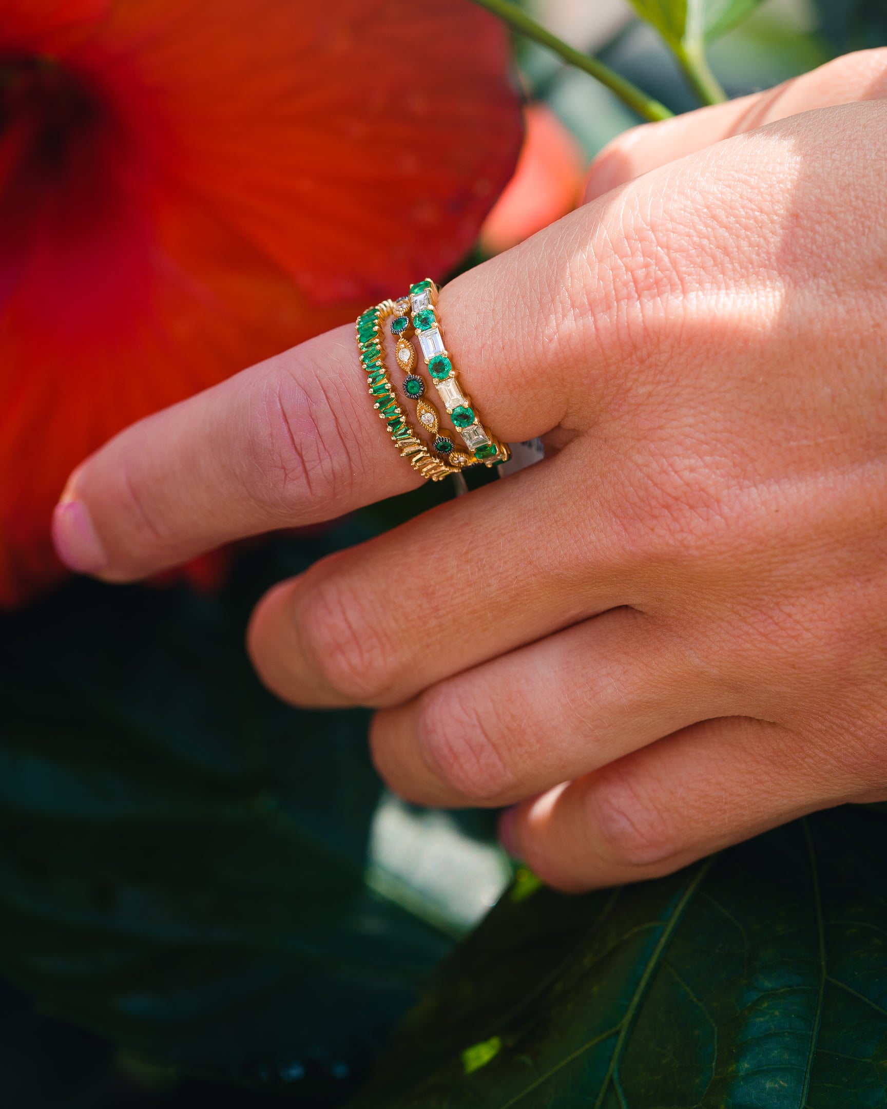 Emerald Zigzag Band