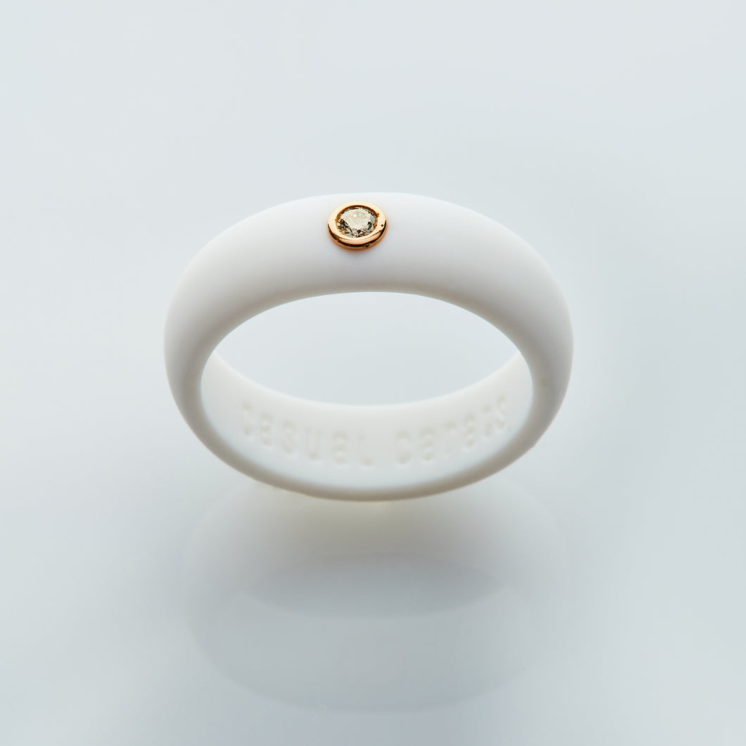 White Diamond silicone Ring