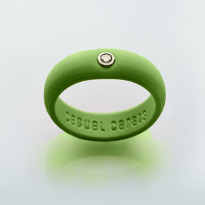 Olive Green Diamond silicone Ring