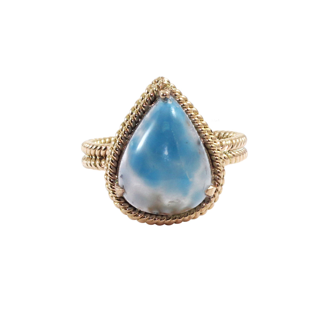 Opal pear shape ring