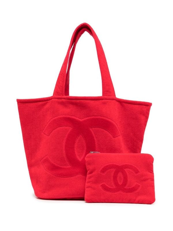 Chanel beach bag set + towel