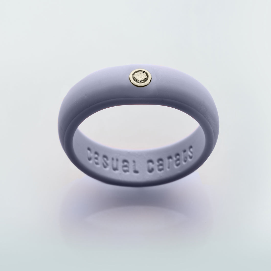 Lavender silicone diamond ring